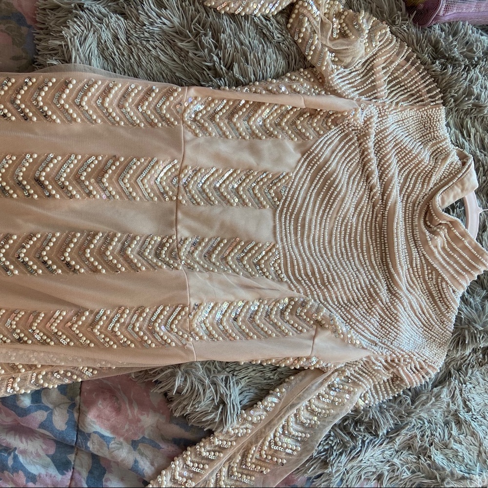 High neck embellished brand new dress with tag